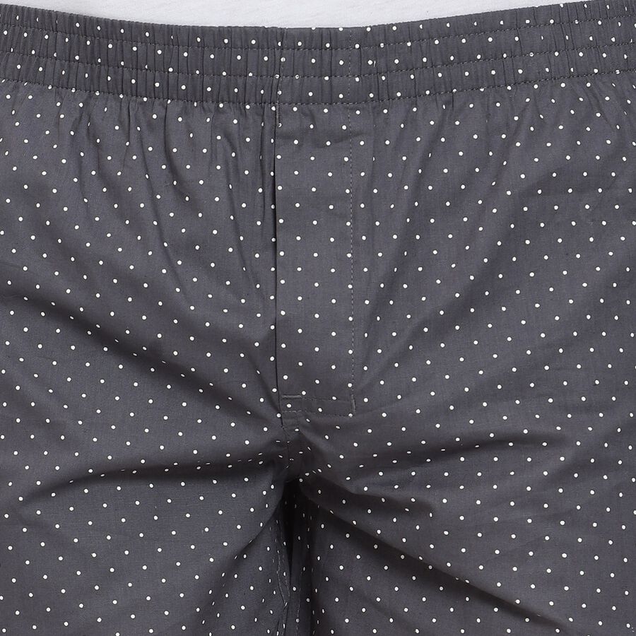 Men's Cotton Boxers, हल्का ग्रे, large