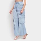 Ladies' 100% Cotton Jeans , Light Blue, small image number null