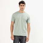 Men's Light Sage Green Round Neck Casual T-Shirt, Light Green, small image number null