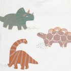 Infants' White Cotton Round Neck Printed Baba Suit, ऑफ व्हाइट, small