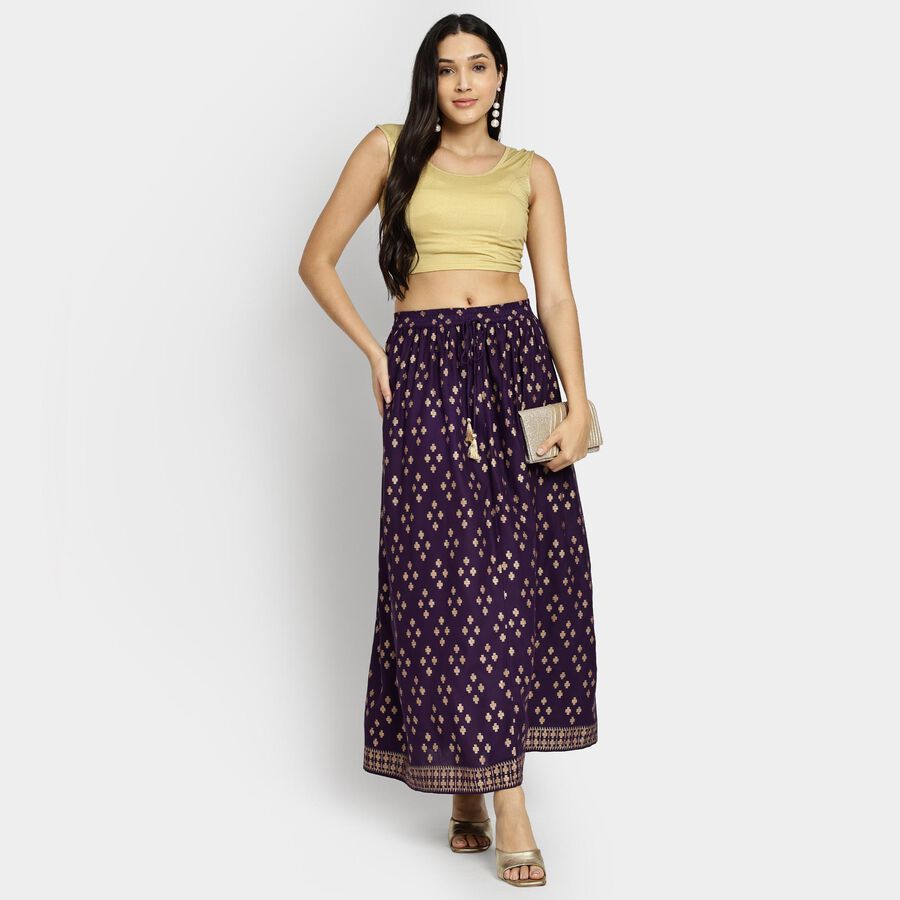 Ladies' Lehenga Skirt, बैंगनी, large image number null