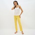 Women's Bright Yellow Floral Printed Full-Length Pyjama, Yellow, small image number null