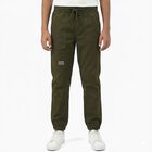 Boys Olive Green Regular Fit Jogger Trousers, Olive, small image number null