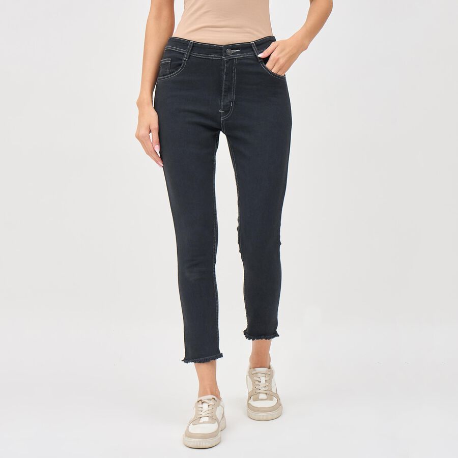 Ladies' High Rise Jeans , Dark Grey, large image number null