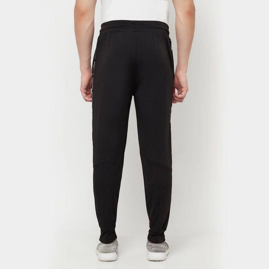 Cut & Sew Basic Track Pants, Black, large image number null