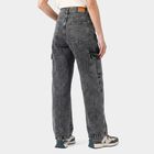 Women's Dark Grey Straight Fit Cotton Jeans, Dark Grey, small