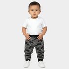 Infants' Grey Regular Fit Camouflage Printed Pyjama, Dark Grey, small