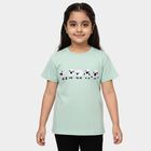 Girls' T-Shirt, हल्का हरा, small