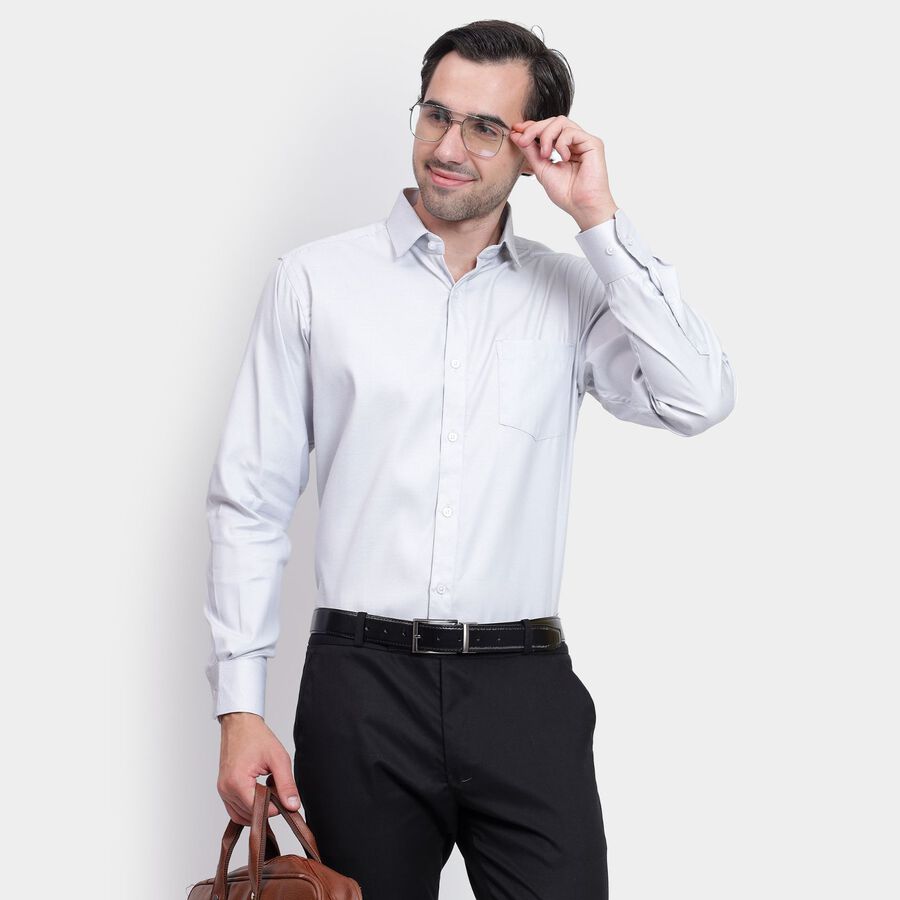 Men's Formal Shirt, हल्का ग्रे, large image number null