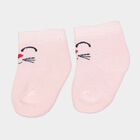 Infants Cotton Stripes Socks, Peach, small image number null