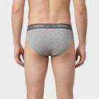 Men's Blue Regular Fit Solid Briefs, Teal Blue, small