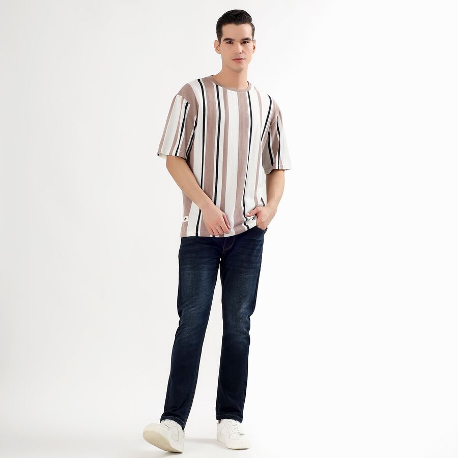 Men's Dark Indigo Skinny Fit Stretchable Jeans, गहरा नीला, large image number null