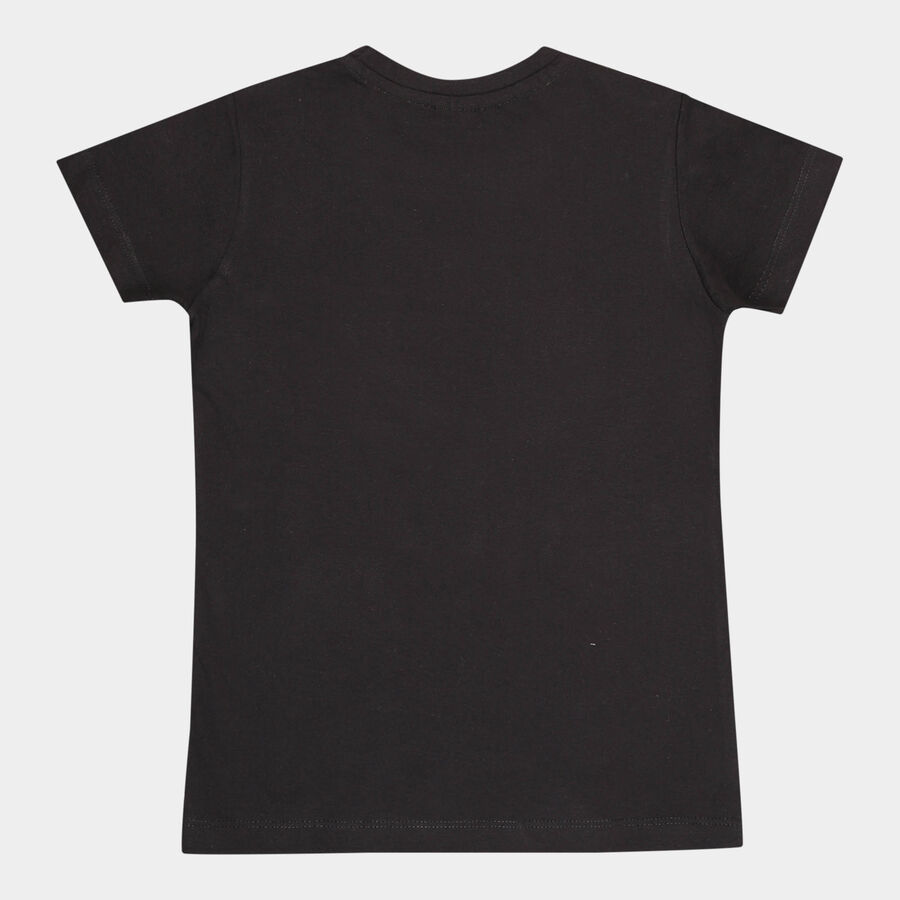 Boys Cotton T-Shirt, Black, large image number null