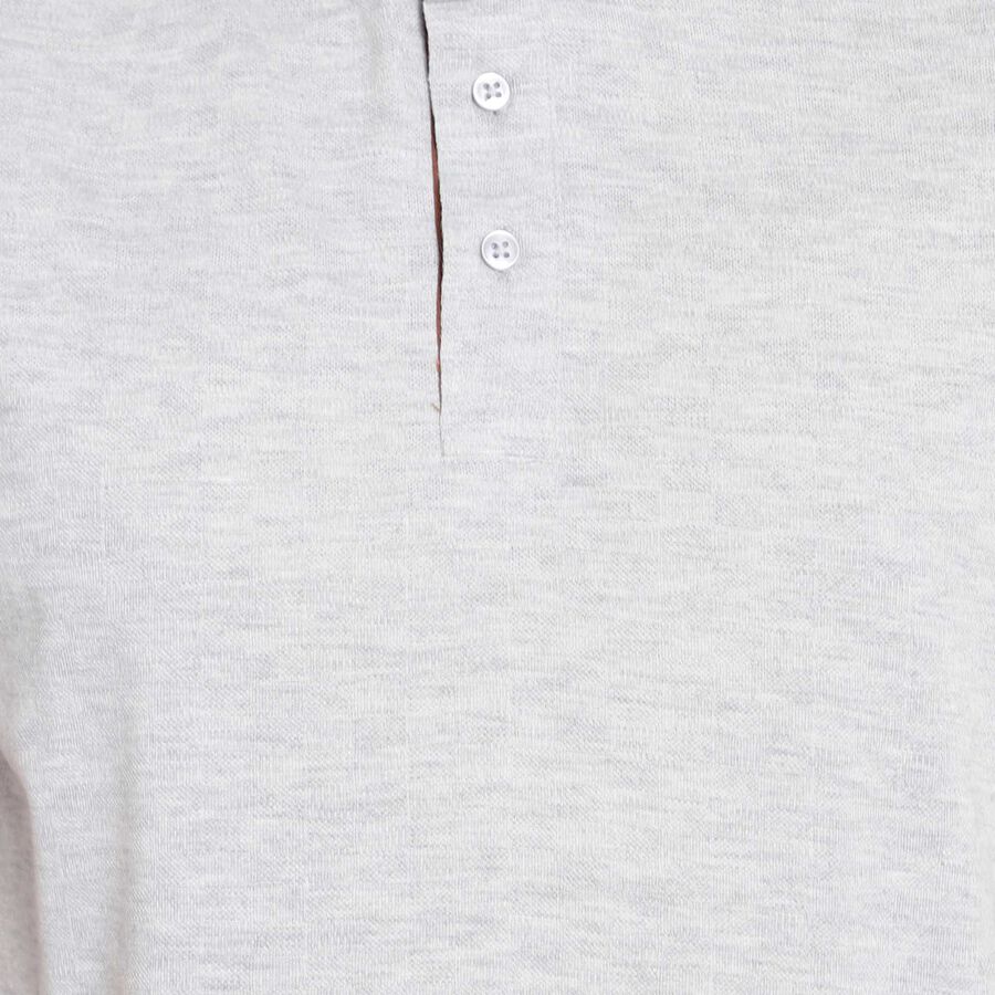 सॉलिड पोलो शर्ट, Melange Mid Grey, large image number null