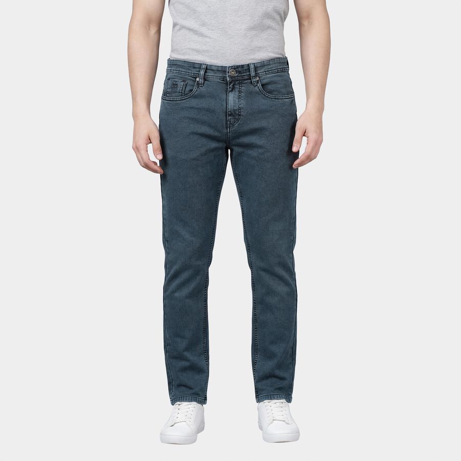 Men's Light Grey Slim Fit Stretchable Jeans, Light Grey, large