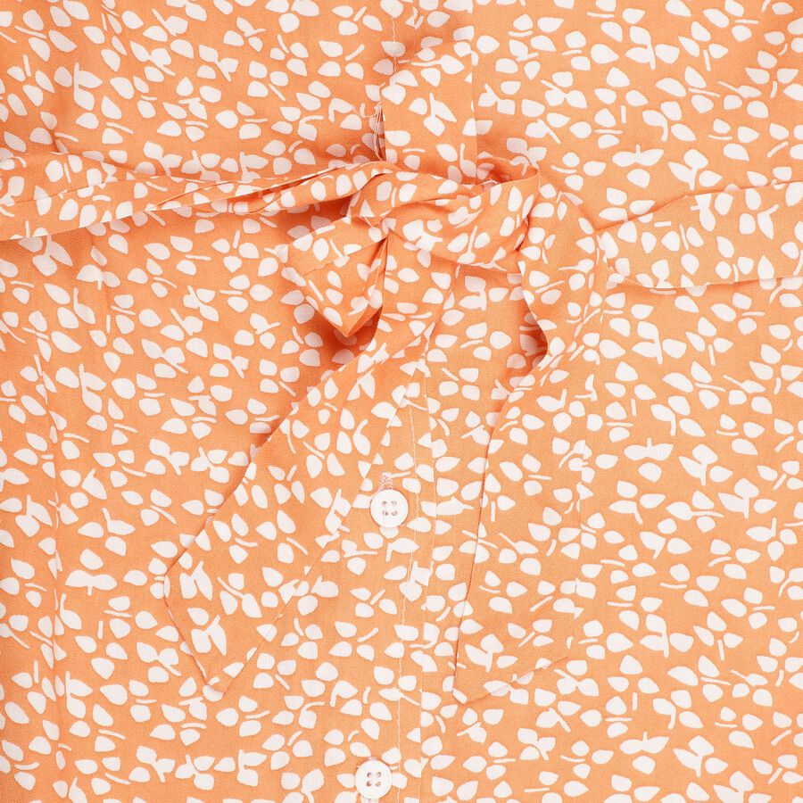 Girls' Dress, Orange, large image number null