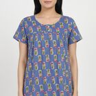 Women's Blue Nighty, Mid Blue, small
