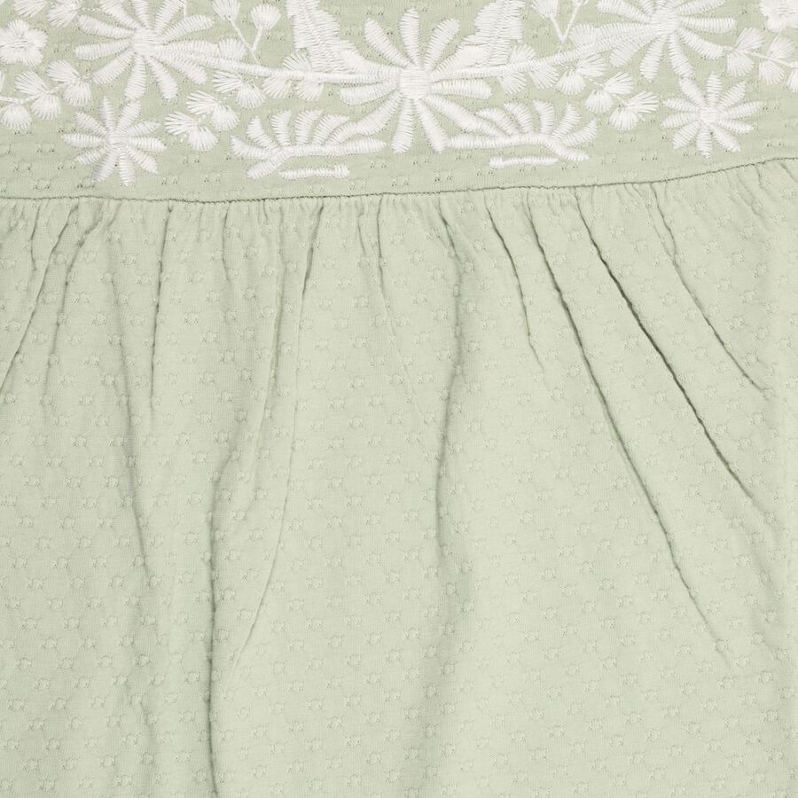 Girls' 100% Cotton T-Shirt, हल्का हरा, large image number null