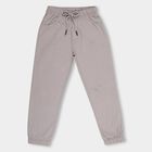 Boys Light Taupe Regular Fit Jogger Trousers, Light Grey, small
