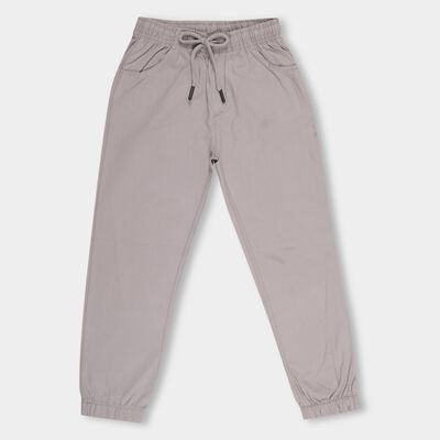Boys Light Taupe Regular Fit Jogger Trousers