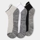 Men's Mixed Colors Ankle Sports Socks Pack of 3, Black, small