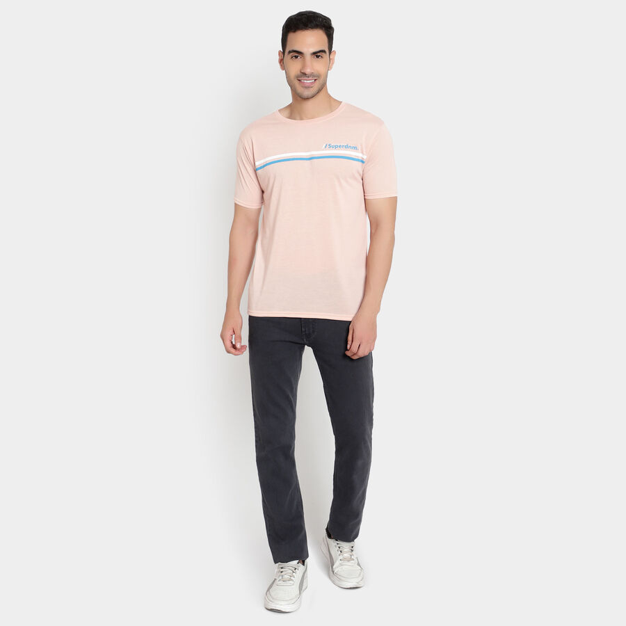 Round Neck T-Shirt, Peach, large image number null