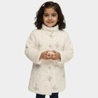 Girls Snow White High Neck Casual Jacket, White, small image number null