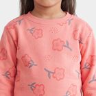 Girls Coral Round Neck Lounge Hipster Set, Coral, small