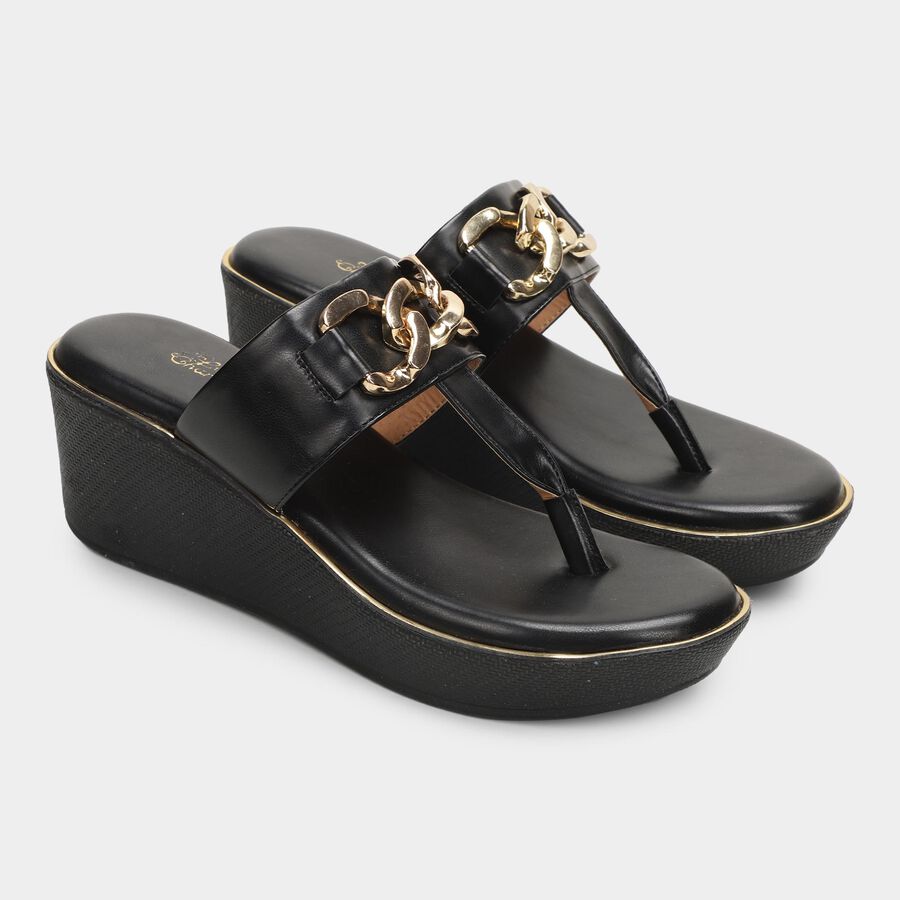 Ladies' Sandal, काला, large image number null