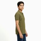 Boys' Half Sleeves T-Shirt, Olive, small image number null