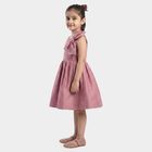 Girls' Pink A-Line Casual Frock, गुलाबी, small