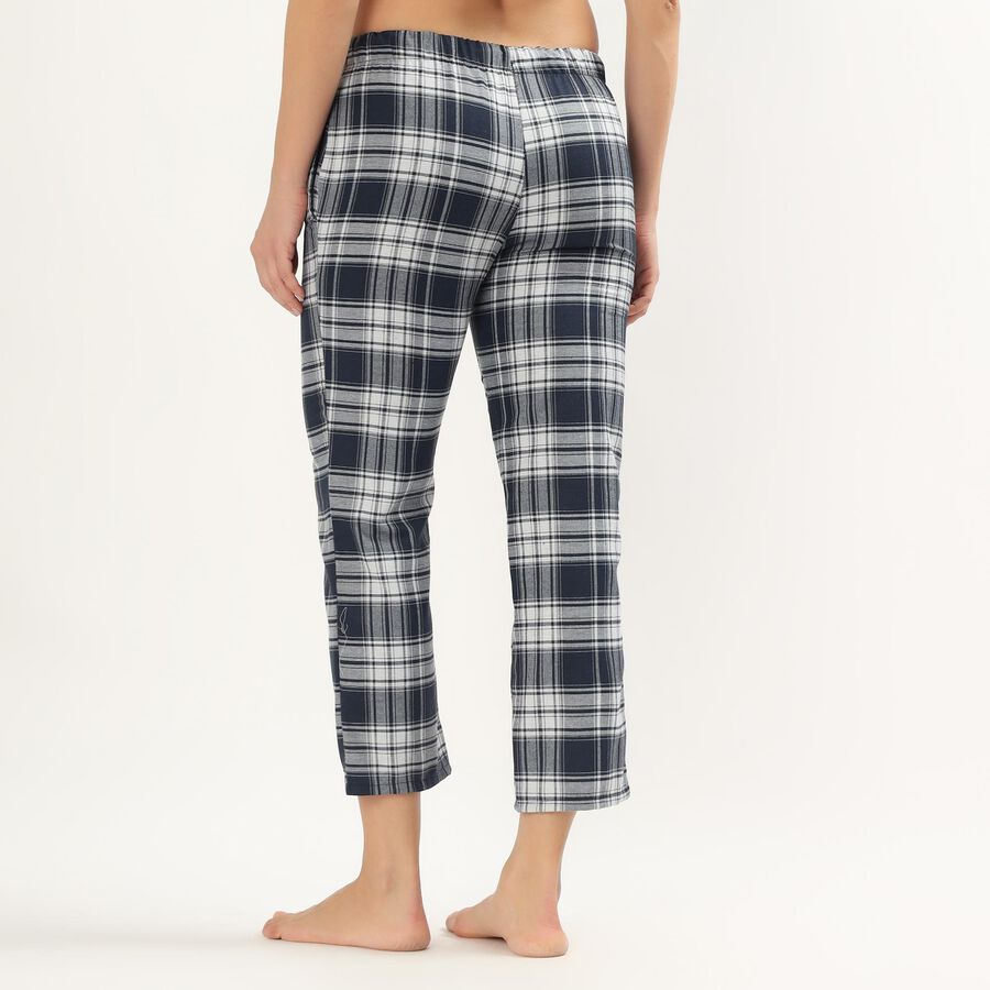 Women's Relaxed Fit Cotton Blend Pyjama, Navy Blue, large