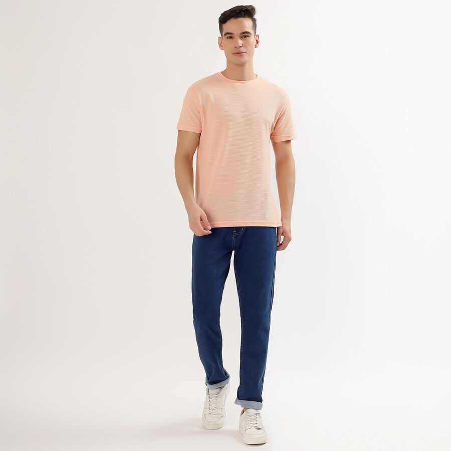 Men's Deep Blue Slim Fit Classic Jeans, Mid Blue, large image number null