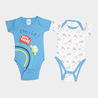 Infants Cotton Bodysuit, Mid Blue, small image number null