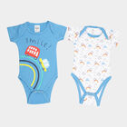 Infants Cotton Bodysuit, मध्यम नीला, small image number null