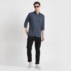 Cotton Checks Casual Shirt, Dark Grey, small image number null