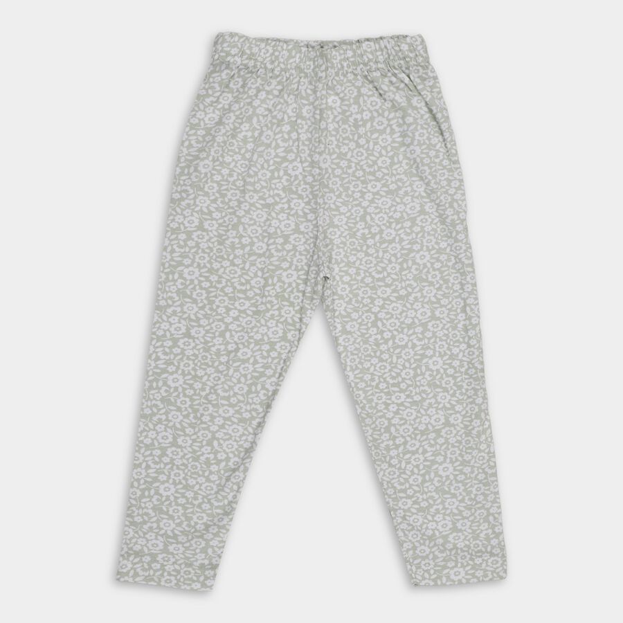 Girls' Pyjama, हल्का हरा, large image number null