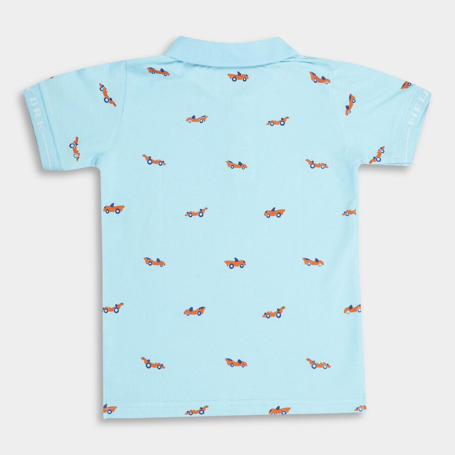 Boys' 100% Cotton Half Sleeves T-Shirt , Light Blue, large image number null