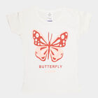 Girls Cotton T-Shirt, Off White, small image number null