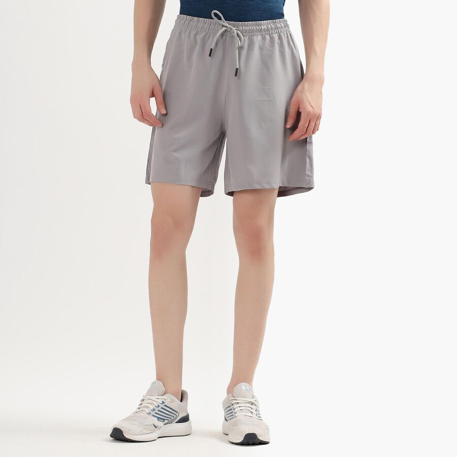 Men's Light Gray Regular Fit Active Bermuda Shorts, Light Grey, large image number null