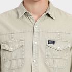 Men's 100% Cotton Casual Shirt, ओलिव, small image number null