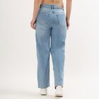 Ladies' 100% Cotton High Rise Jeans , Mid Blue, small image number null