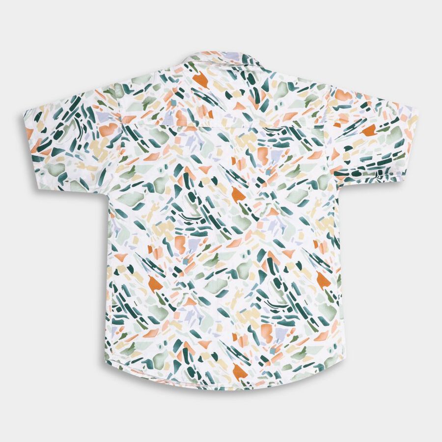 Boys' Cotton Casual Shirt, हल्का हरा, large image number null