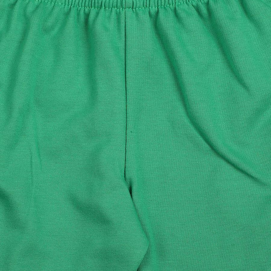 Girls Green Regular Fit Side Stripe Sports Shorts, हल्का हरा, large
