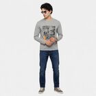 Men Light Grey Crew Neck Regular T-Shirt, हल्का ग्रे, small