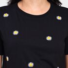 Ladies' Round Neck T-Shirt , काला, small image number null