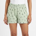 Women's Green Regular Fit Casual Shorts, हल्का हरा, small