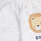 Infants Printed Elasticated Pyjama, Melange Light Grey, small image number null