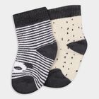 Infants' Socks (Pack of 2), Dark Grey, small image number null