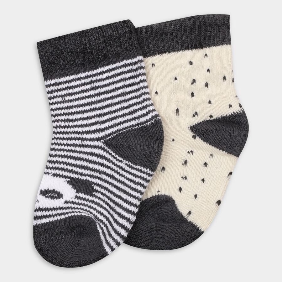 Infants' Socks (Pack of 2), Dark Grey, large image number null